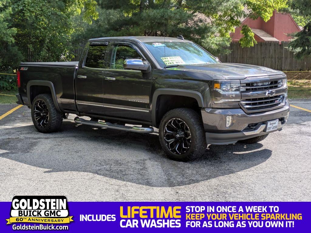 2016 Chevrolet Silverado 1500 LTZ in Tungsten Metallic — front three-quarter view