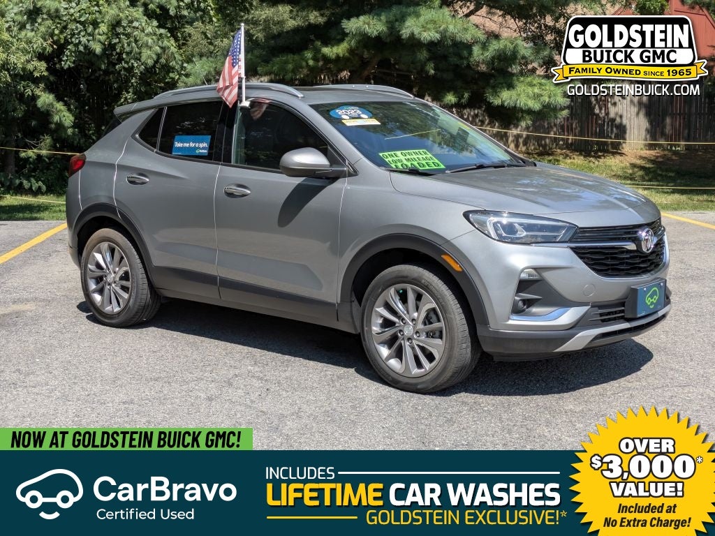 2023 Buick Encore GX Essence in Moonstone Gray Metallic — front three-quarter view