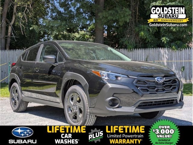 2026 Subaru CROSSTREK Base in Crystal Black Silica — front three-quarter view