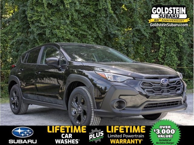 2026 Subaru CROSSTREK Base in Crystal Black Silica — front three-quarter view