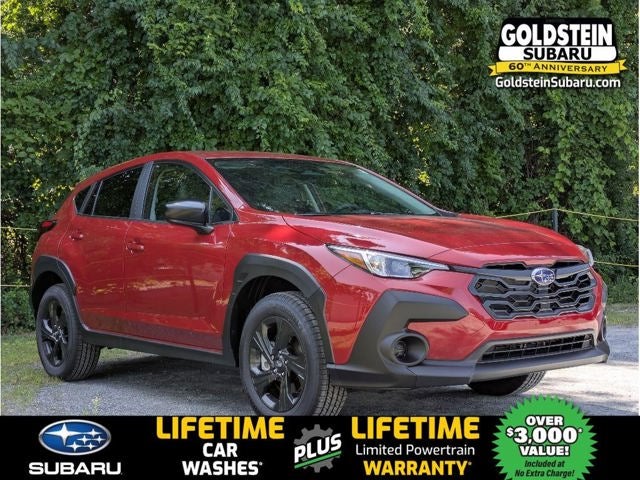 2026 Subaru CROSSTREK Base in Lithium Red Pearl — front three-quarter view