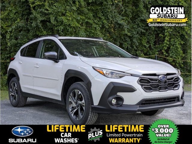 2026 Subaru CROSSTREK Premium in Crystal White Pearl — front three-quarter view