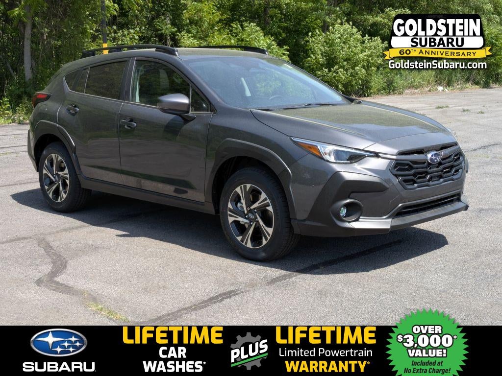 2026 Subaru CROSSTREK Premium in Magnetite Gray Pearl — front three-quarter view