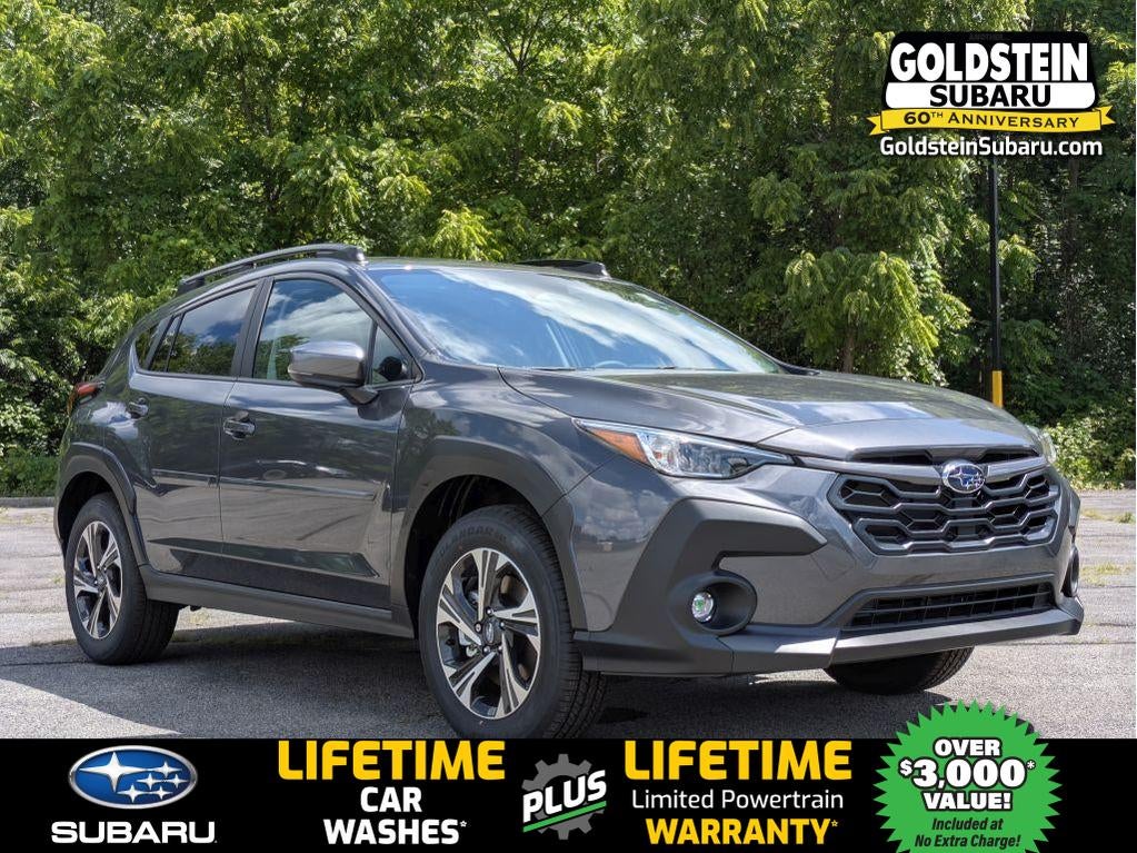 2026 Subaru CROSSTREK Premium in Magnetite Gray Pearl — front three-quarter view