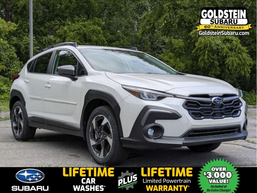 2026 Subaru CROSSTREK Limited in Crystal White Pearl — front three-quarter view