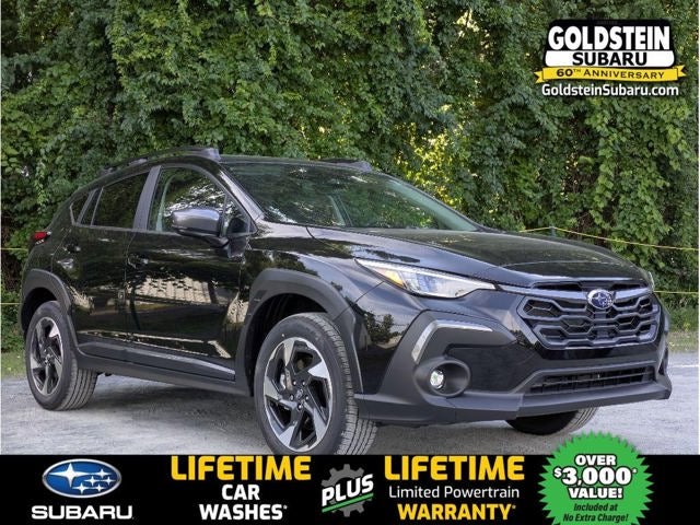 2026 Subaru CROSSTREK Limited in Crystal Black Silica — front three-quarter view