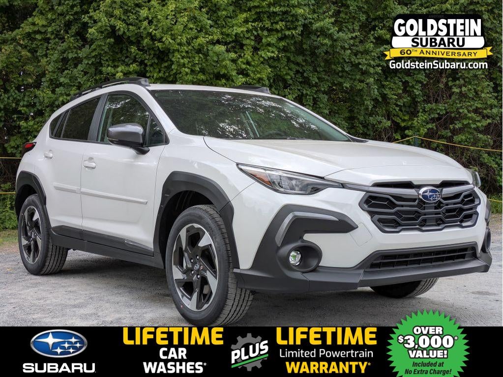 2026 Subaru CROSSTREK Limited in Crystal White Pearl — front three-quarter view