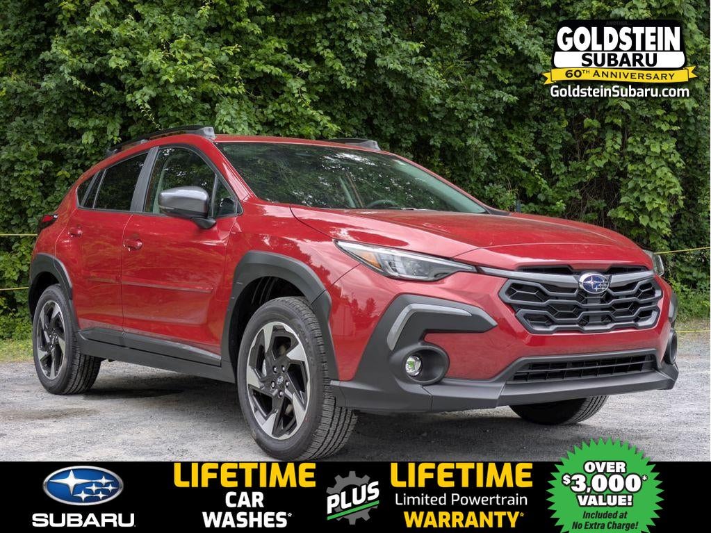 2026 Subaru CROSSTREK Limited in Lithium Red Pearl — front three-quarter view