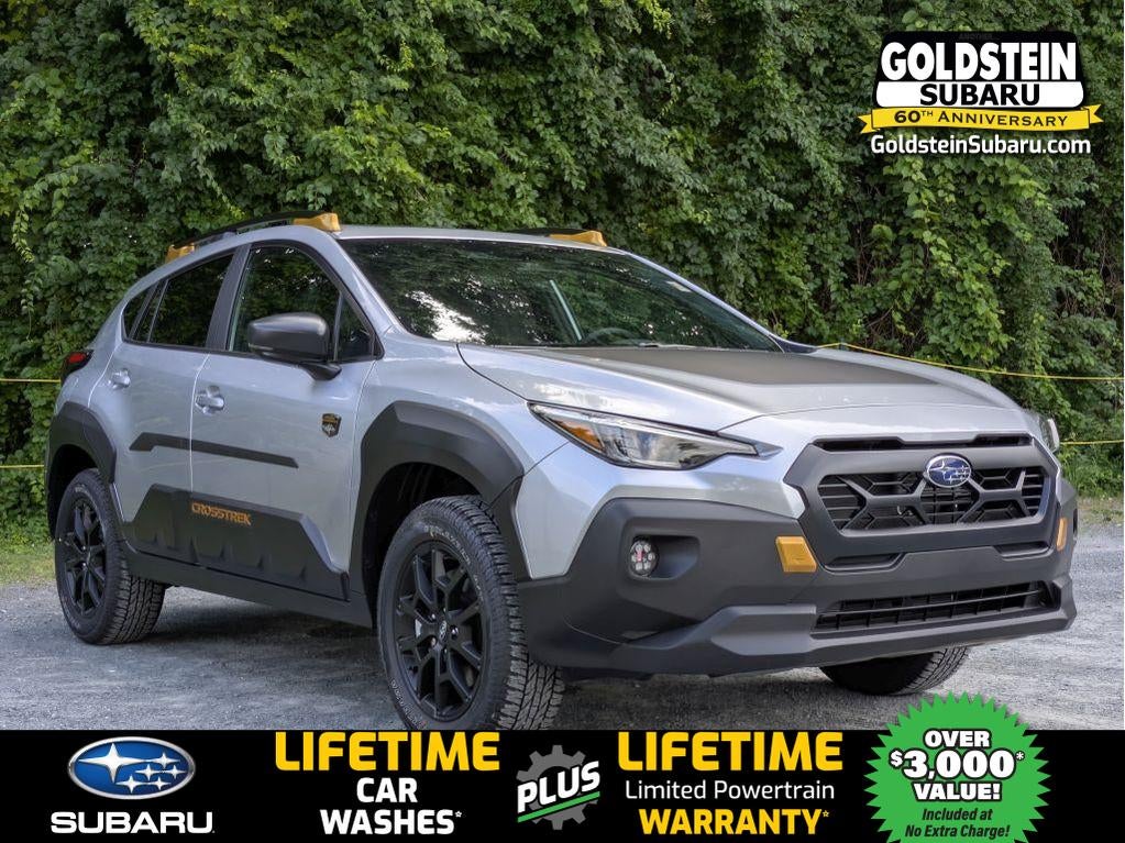 2026 Subaru CROSSTREK Wilderness in Ice Silver Metallic — front three-quarter view