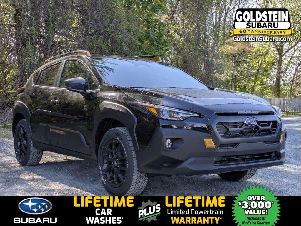 2026 Subaru CROSSTREK Wilderness in Crystal Black Silica — front three-quarter view