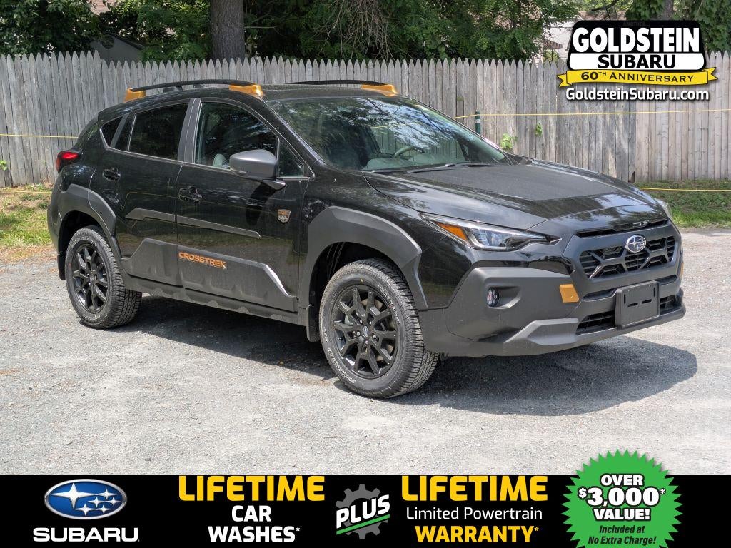 2026 Subaru CROSSTREK Wilderness in Crystal Black Silica — front three-quarter view