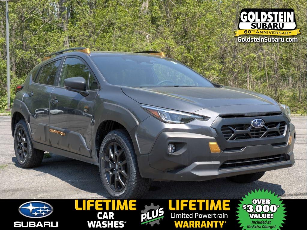 2026 Subaru CROSSTREK Wilderness in Magnetite Gray Pearl — front three-quarter view