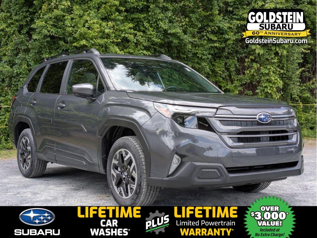 2026 Subaru FORESTER Premium in Magnetite Gray Metallic — front three-quarter view