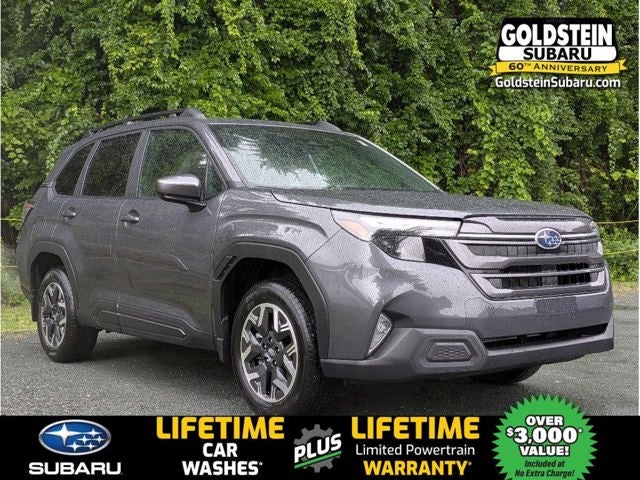 2026 Subaru FORESTER Premium in Magnetite Gray Metallic — front three-quarter view