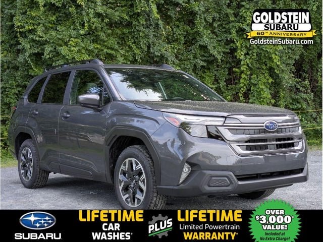 2026 Subaru FORESTER Premium in Magnetite Gray Metallic — front three-quarter view