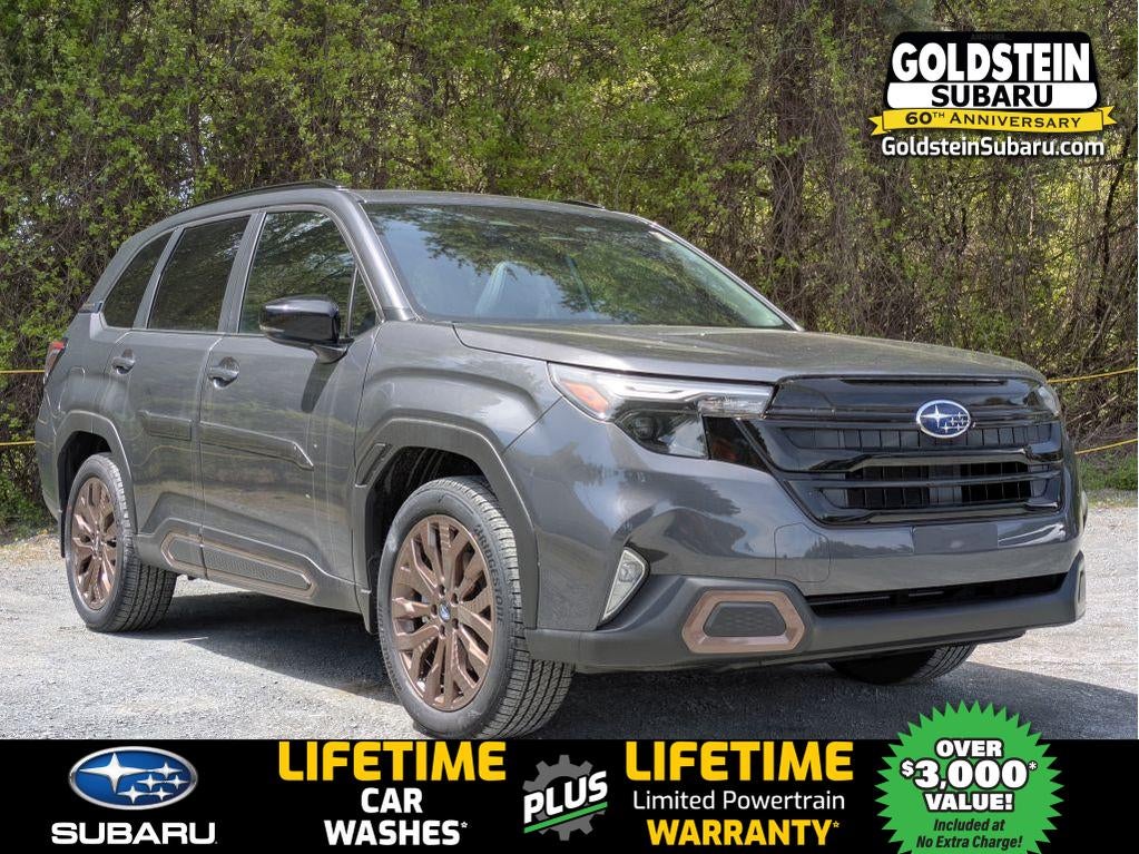 2026 Subaru FORESTER Sport in Magnetite Gray Metallic — front three-quarter view