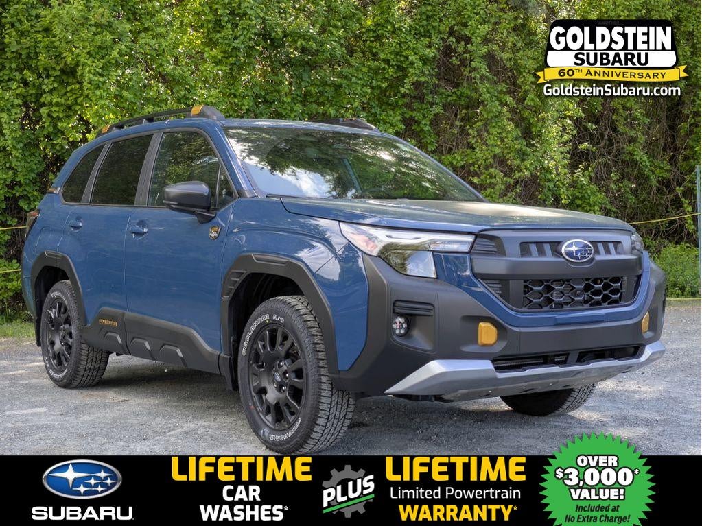 2026 Subaru FORESTER Wilderness in Geyser Blue — front three-quarter view