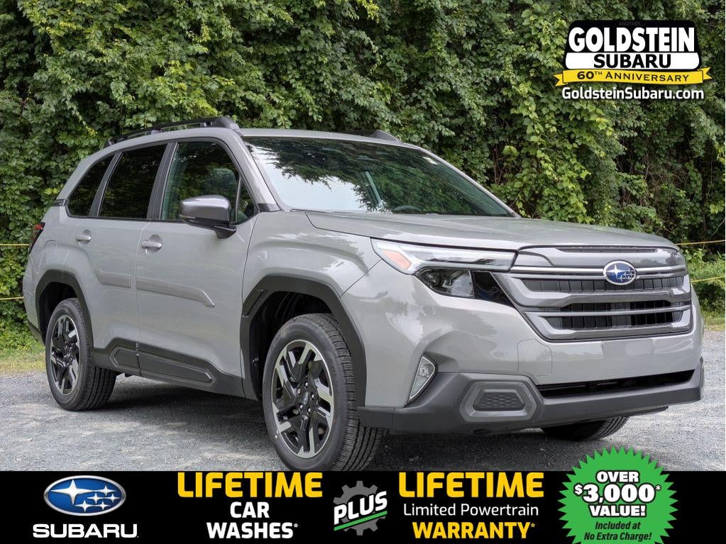 2026 Subaru FORESTER Limited in River Rock Pearl — front three-quarter view