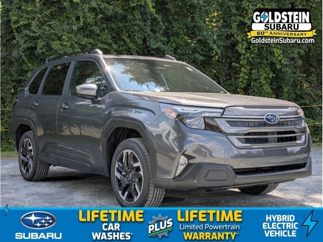 2026 Subaru FORESTER Premium Hybrid in Magnetite Gray Metallic — front three-quarter view