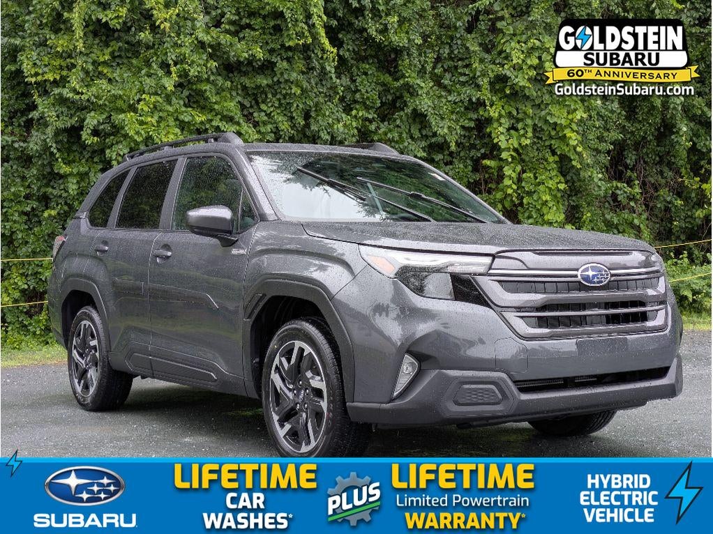 2026 Subaru FORESTER Premium Hybrid in Magnetite Gray Metallic — front three-quarter view