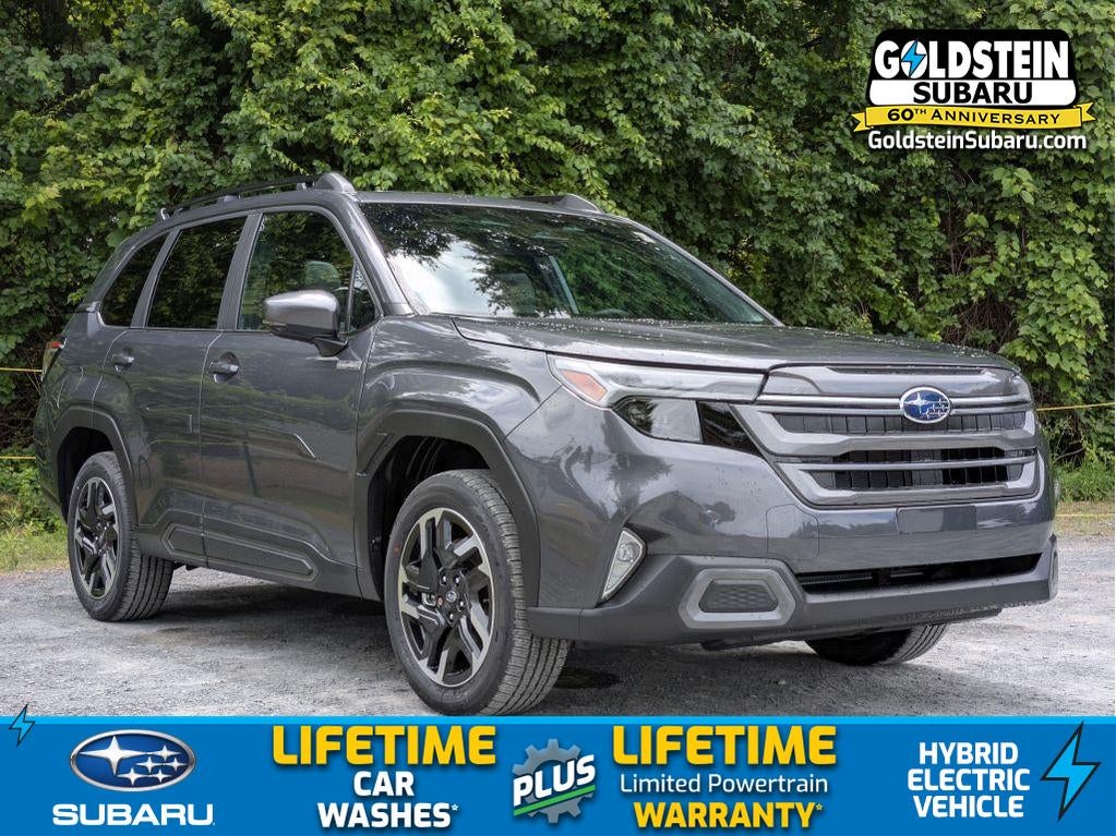2026 Subaru FORESTER Limited Hybrid in Magnetite Gray Metallic — front three-quarter view