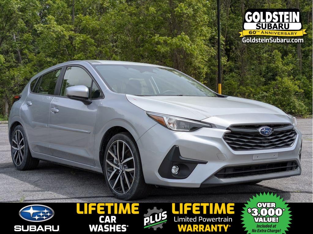 2026 Subaru IMPREZA Sport in Ice Silver Metallic — front three-quarter view