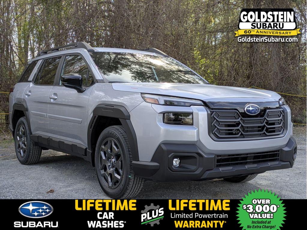 2026 Subaru OUTBACK Premium in Ice Silver Metallic — front three-quarter view