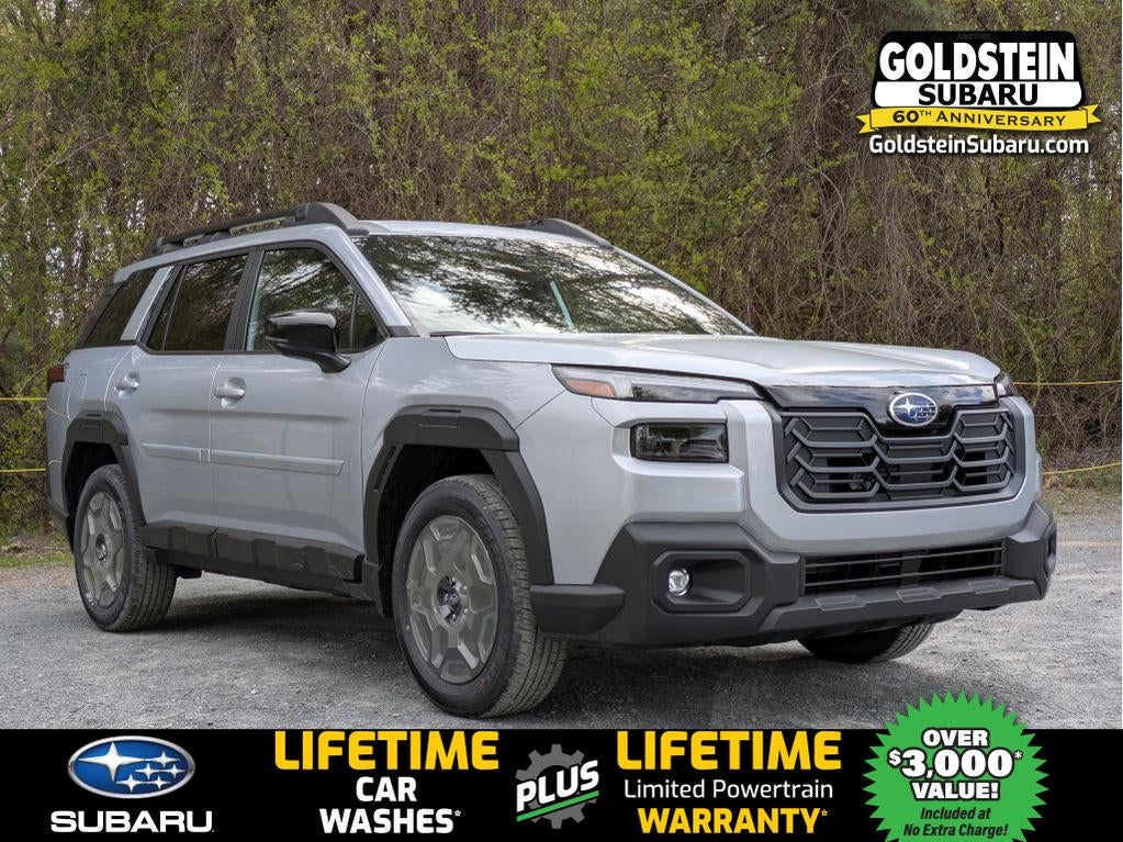2026 Subaru OUTBACK Premium in Ice Silver Metallic — front three-quarter view