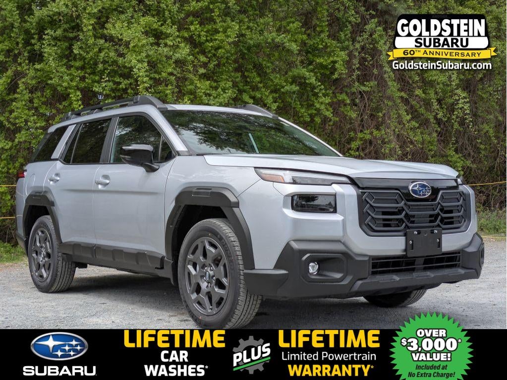 2026 Subaru OUTBACK Premium in Ice Silver Metallic — front three-quarter view