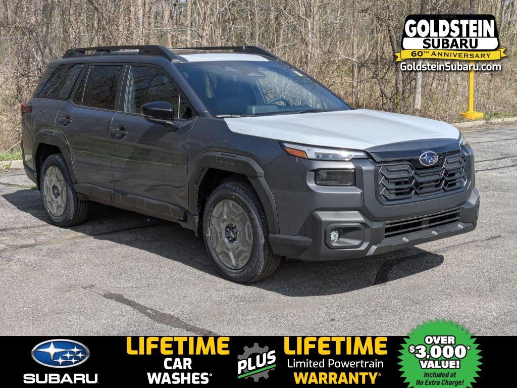 2026 Subaru OUTBACK Premium in Magnetite Gray Metallic — front three-quarter view