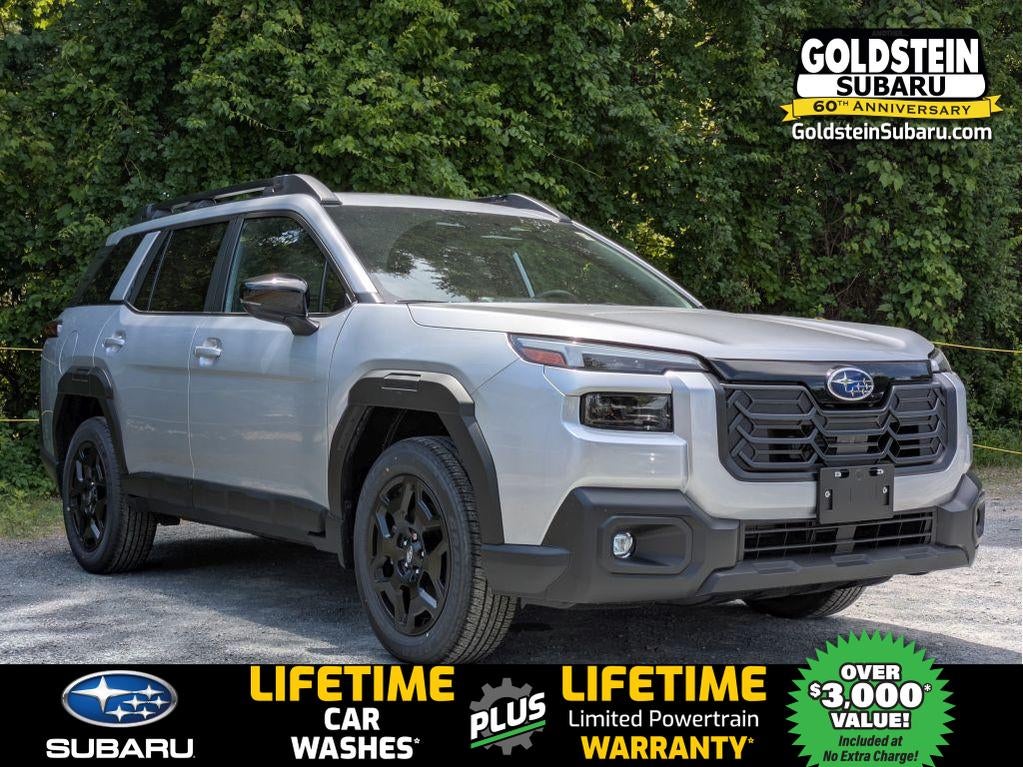 2026 Subaru OUTBACK Limited in Ice Silver Metallic — front three-quarter view