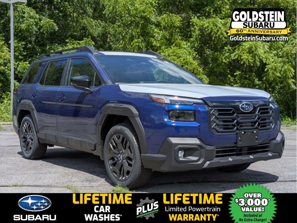 2026 Subaru OUTBACK Limited XT in Sapphire Blue Pearl — front three-quarter view