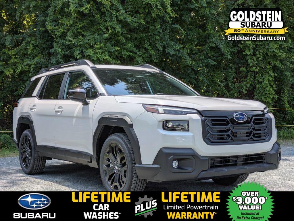 2026 Subaru OUTBACK Limited XT in Crystal White Pearl — front three-quarter view