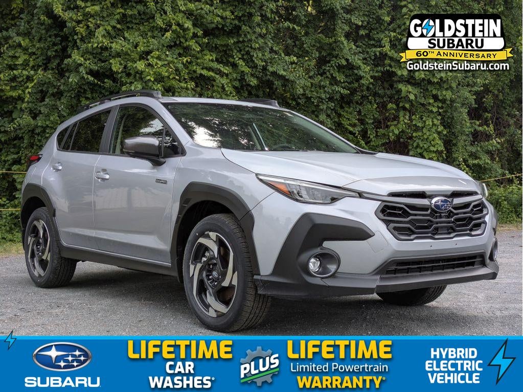 2026 Subaru CROSSTREK Limited Hybrid in Ice Silver Metallic — front three-quarter view