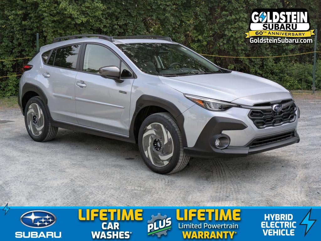 2026 Subaru CROSSTREK Limited Hybrid in Ice Silver Metallic — front three-quarter view