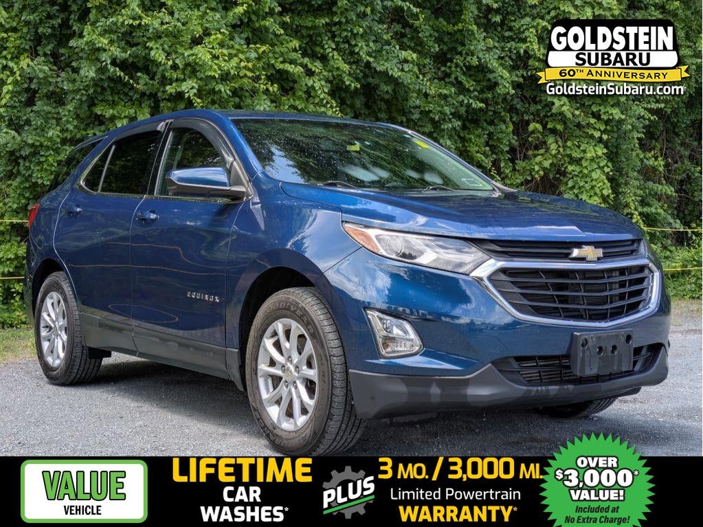 2020 Chevrolet Equinox LT in Pacific Blue Metallic — front three-quarter view