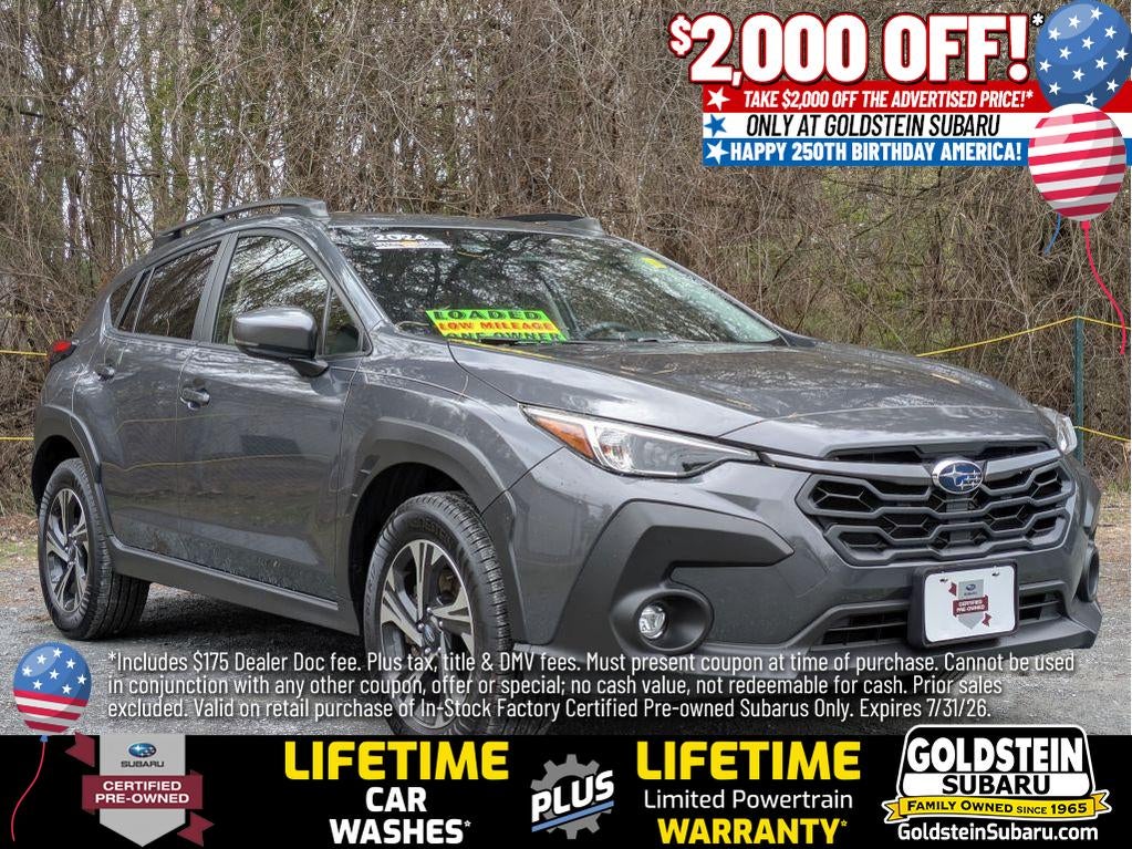 2024 Subaru Crosstrek Premium in Magnetite Gray Metallic — front three-quarter view