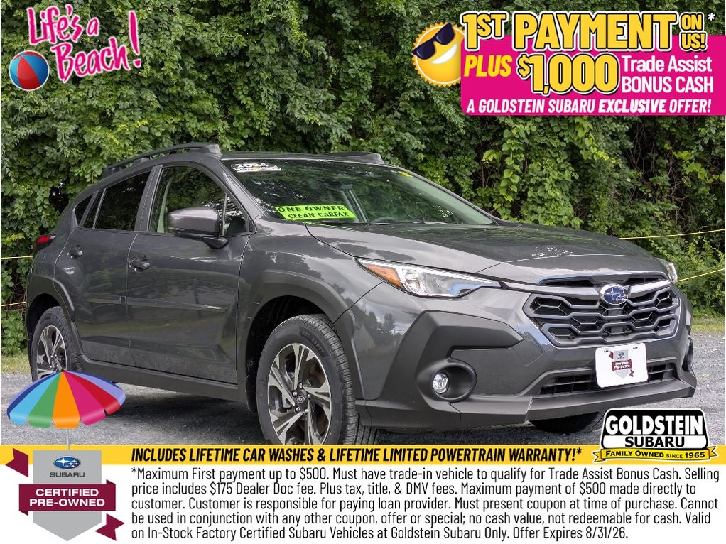 2024 Subaru Crosstrek Premium in Magnetite Gray Metallic — front three-quarter view