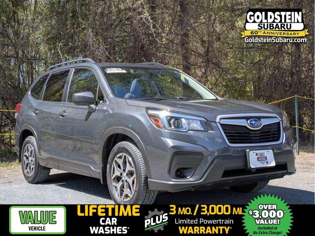 2020 Subaru Forester Premium in Magnetite Gray Metallic — front three-quarter view