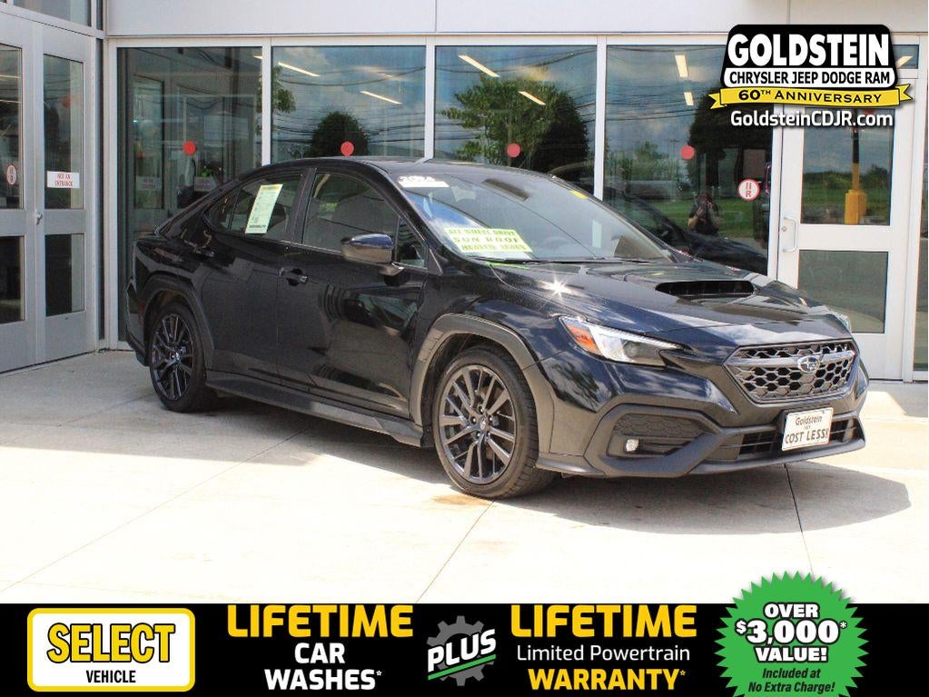 2024 Subaru WRX Premium in Crystal Black Silica — front three-quarter view